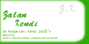 zalan kendi business card